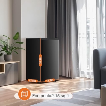 Compact Sweetcrispy Mini Fridge with Freezer - Black