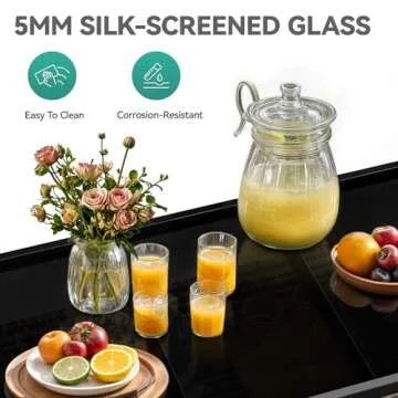 YITAHOME Outdoor Kitchen Bar Cart with Wheels and Glass