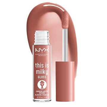 NYX PROFESSIONAL MAKEUP This Is Milky Gloss, Lip Gloss with 12 Hour Hydration, Vegan - Choco Latte S...