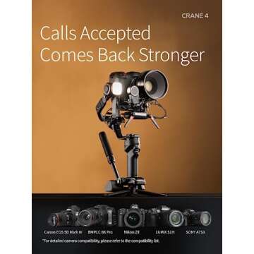 ZHIYUN Crane 4 Combo Gimbal Stabilizer for DSLR and Mirrorless