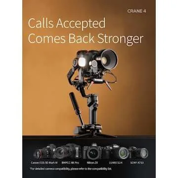 ZHIYUN Crane 4 Combo Gimbal Stabilizer for DSLR and Mirrorless