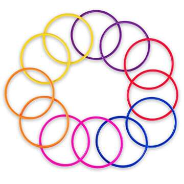 Super Z Outlet Colorful Plastic Ring Toss Outdoor Activity Games for Sports Practice Speed Agility T...