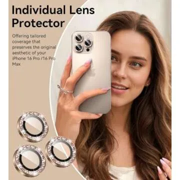 Matekxy iPhone 16 Pro Max Camera Lens Protector