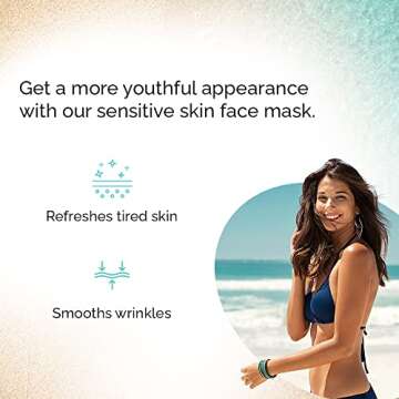 VITAMINS AND SEA BEAUTY, Hydrating Moisturizing Night Face Mask, Relaxing Overnight Facial with Sea ...