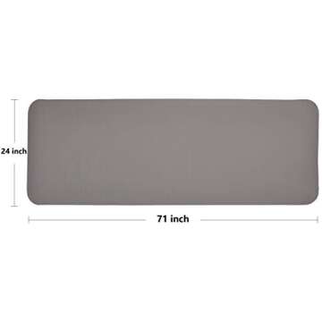 Fitvids All Purpose 1/2-Inch Extra Thick High Density Anti-Tear Exercise Yoga Mat and Knee Pad with Carrying Strap, Gray