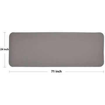 Fitvids All Purpose 1/2-Inch Extra Thick High Density Anti-Tear Exercise Yoga Mat and Knee Pad with Carrying Strap, Gray