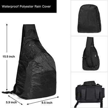 MOSISO Camera Bag Sling Backpack, DSLR/SLR/Mirrorless Full Open Camera Case with Tripod Holder&Rain Cover&Modular Insert, Photography Backpack Compatible with Canon/Nikon/Sony/Fuji, Black