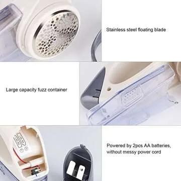 Fabric Defuzzer Shaver - Portable Lint Remover for Travel
