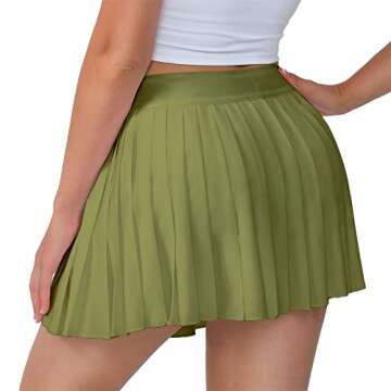 Eleloveph Women's Pleated Tennis Skirt - Flowy Athletic Design for Sports