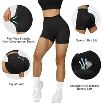 High Waisted Seamless Booty Workout Shorts for Women