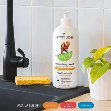 ATTITUDE Dishwashing Liquid, EWG Verified, Natural Soap