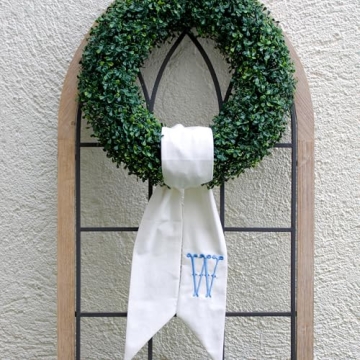 Elegant Monogram Wreath Sash for All Occasions