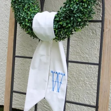 Elegant Monogram Wreath Sash for All Occasions