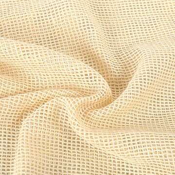 Westmell Reusable Produce Bags, Natural Cotton Mesh | Biodegradable | Recyclable Packaging | Machine Washable | Durable | Double-Stitched Seams | Tare Weight on Label | Set of 9 (Small-Medium-Large)