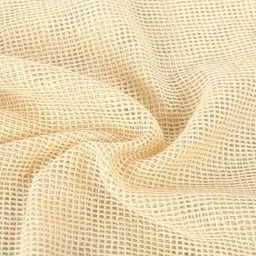 Westmell Reusable Produce Bags, Natural Cotton Mesh | Biodegradable | Recyclable Packaging | Machine Washable | Durable | Double-Stitched Seams | Tare Weight on Label | Set of 9 (Small-Medium-Large)