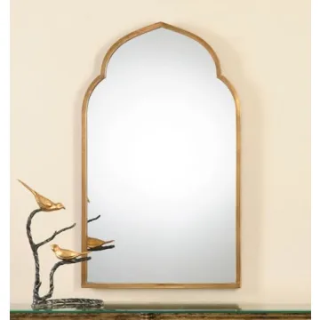 Kenitra 40 Inch Arch Mirror in Antiqued Gold Finish