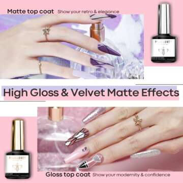 Modelones Gel Nail Polish Kit with 48W LED Nail Lamp Dryer Glitter Purple Pink Gel Polish Starter Kit Manicure, Soak Off LED Gel Nail Polish Set DIY Home Gel Nail Kit Designs Gifts for Women