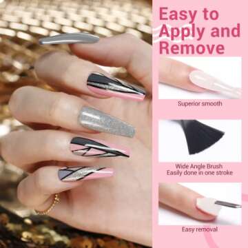 Modelones Gel Nail Polish Kit with 48W LED Nail Lamp Dryer Glitter Purple Pink Gel Polish Starter Kit Manicure, Soak Off LED Gel Nail Polish Set DIY Home Gel Nail Kit Designs Gifts for Women