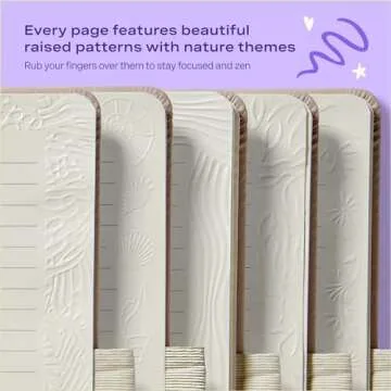 Lifelines Sensory Journal, 3-Pack Shake It Up Bundle - Fidget Ruled Notebook Journal with Interactive Tactile Cover & Embossed Patterns - 160 Page, Soft Cover Book Writing Journal