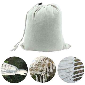 Stageya Hammock,Boho Hammock Large Double Deluxe Hammock Swing Bed with Carry Bag for Outdoor & Wedding Party Decor, White (78.7)