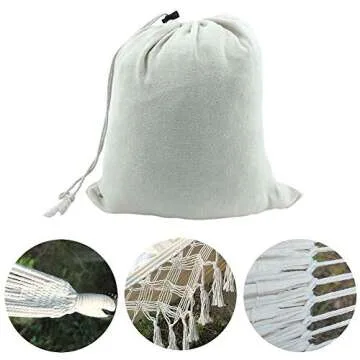 Stageya Hammock,Boho Hammock Large Double Deluxe Hammock Swing Bed with Carry Bag for Outdoor & Wedding Party Decor, White (78.7)