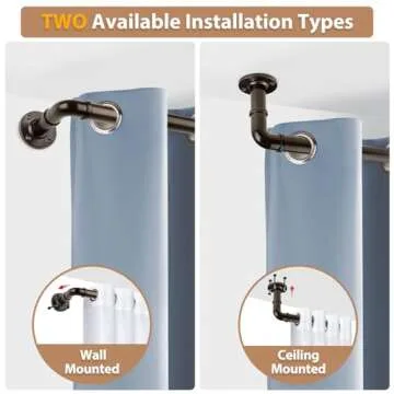 Adjustable 1 Inch Heavy Duty HOTOZON Curtain Rod