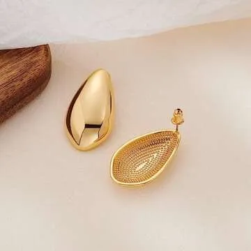NEPULOY Waterdrop Earrings for Women Gold Dangle Earrings Statement Earrings Fashion Jewelry