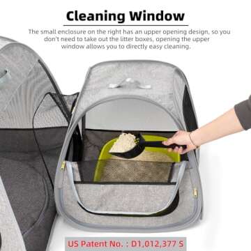 Tenrai Portable Cat Playpen with Trapezoidal Design for Pets