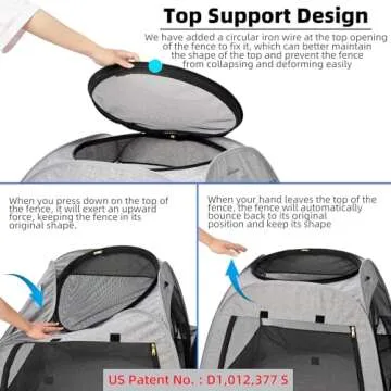 Tenrai Portable Cat Playpen with Trapezoidal Design for Pets