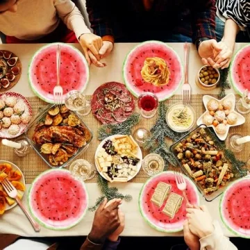 50 Watermelon Dessert Paper Plates for Parties