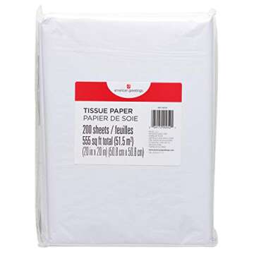 American Greetings White Tissue Paper – 200 Sheets for Every Occasion
