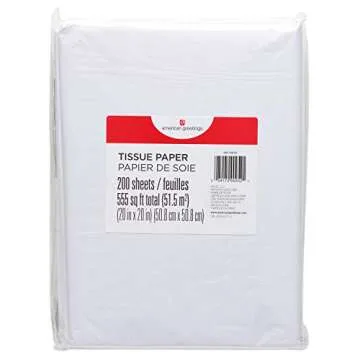 American Greetings White Tissue Paper – 200 Sheets for Every Occasion