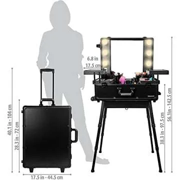 SHANY Studio ToGo Wheeled Makeup Trolley with Light