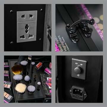 SHANY Studio ToGo Wheeled Makeup Trolley with Light