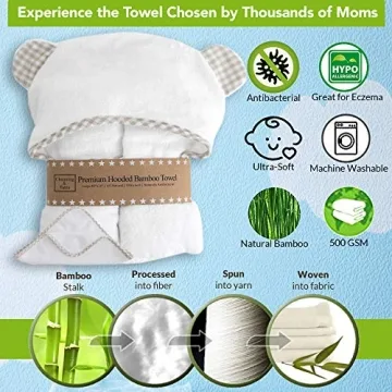 Premium Hooded Baby Towel & Washcloth Set for Infants