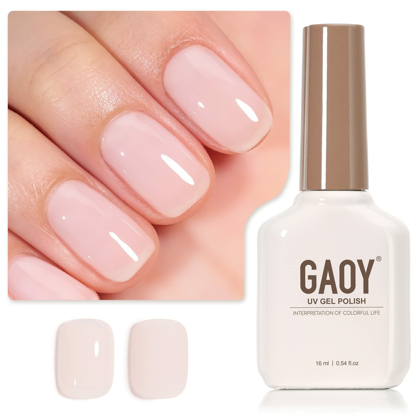 Light Pink Gel Nail Polish - 16ml for Nail Art