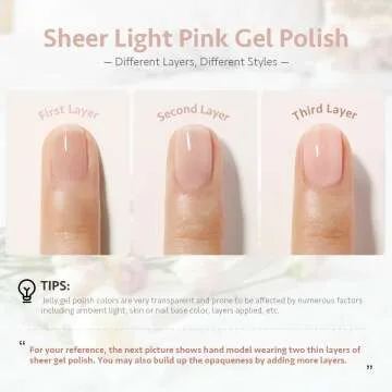 Light Pink Gel Nail Polish - 16ml for Nail Art