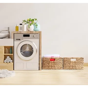 Natural Water Hyacinth Woven Storage Baskets Set of 3