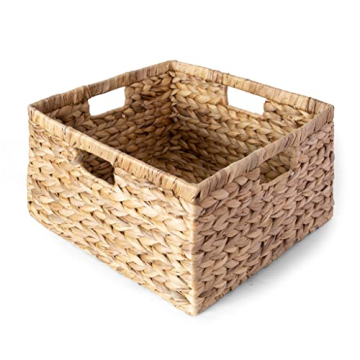 Natural Water Hyacinth Woven Storage Baskets Set of 3