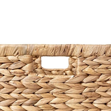 Natural Water Hyacinth Woven Storage Baskets Set of 3