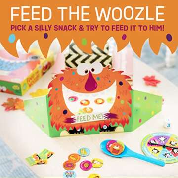 Peaceable Kingdom Feed The Woozle Cooperative Game for 2 to 5 Kids Ages 3+ - Learn Social Skills Whi...