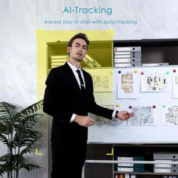 Angetube 4K AI Webcam: AI-Tracking, HDR, Remote Control & Dual Microphones