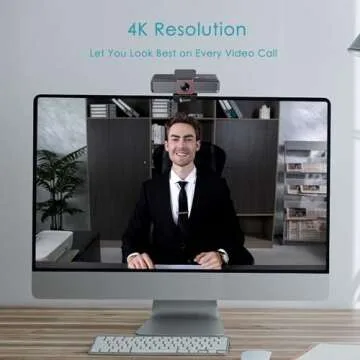 Angetube 4K AI Webcam with HDR, Remote Control & Noise-Cancelling