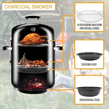 SUNLIFER Portable Charcoal BBQ Grill for Outdoor Adventures