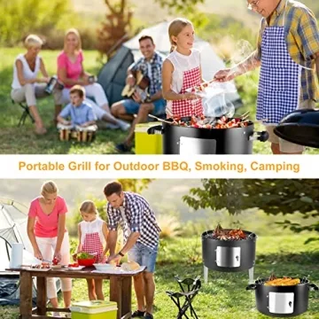 SUNLIFER Portable Charcoal BBQ Grill for Outdoor Adventures