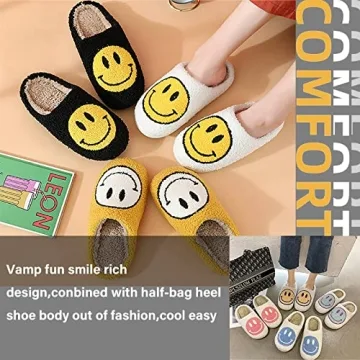 Cozy YJJY Smile Face Slippers for Indoor and Outdoor Use