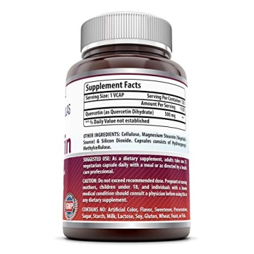 Quercetin 500mg Capsules - Immune Support Supplement