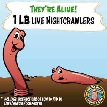 European Nightcrawlers for Gardening and Fishing 1 lb