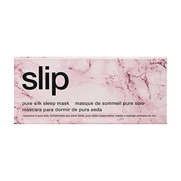 Slip Silk Sleep Mask in Pink Marble - 100% Pure Mulberry 22 Momme Silk - Unmatched Comfort for Sweet...