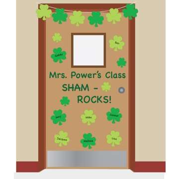 31 Pcs Assorted Green Shamrock Small Creative Cut-Outs 3in Construction Paper for St. Patrick’s Da...